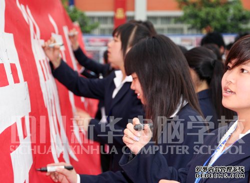 四川新华电脑学校2010年法律素质教育大型签字活动