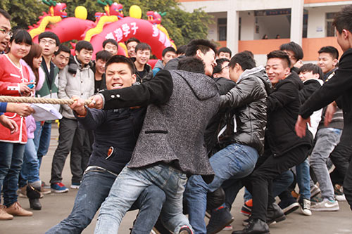 拔河比赛，力量与团队精神的对决